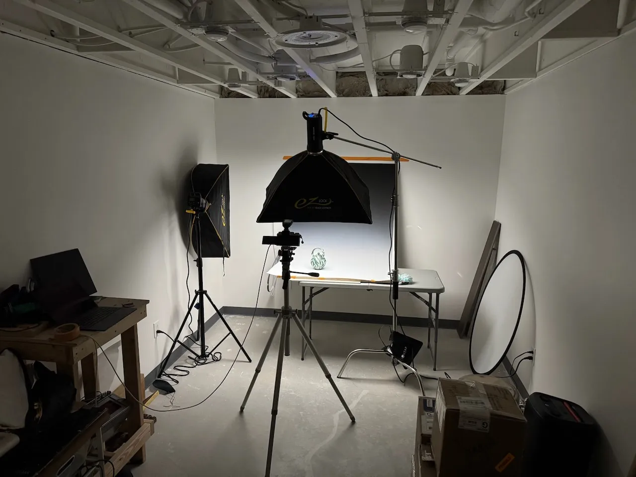 The final photography setup