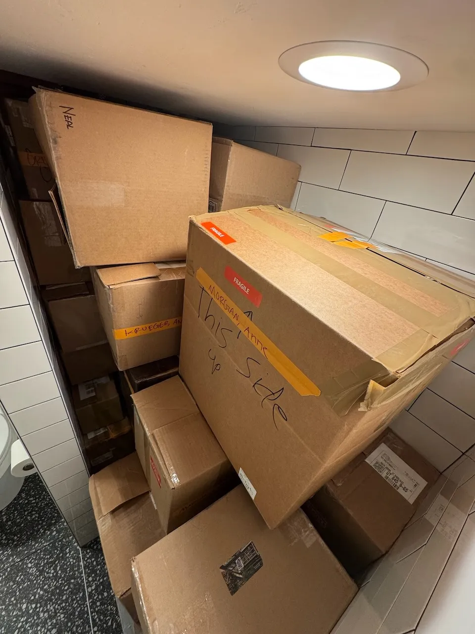 The shower at capacity