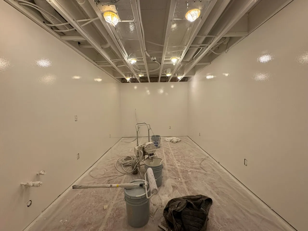 The studio, mid-construction