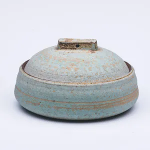 Green Sprouting Pot, Stoneware Cone 10