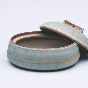 Green Sprouting Pot, Stoneware Cone 10