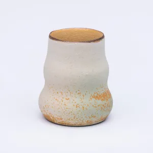 Yellow Gourd Cup, Stoneware Cone 10
