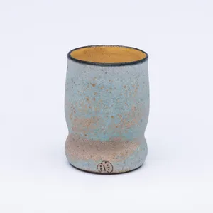 Green Gourd Cup, Stoneware Cone 10