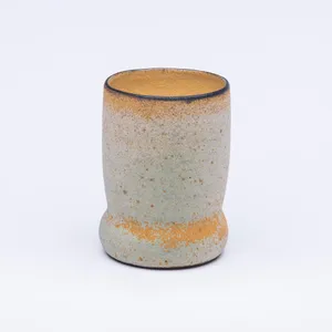 Yellow Gourd Cup, Stoneware Cone 10