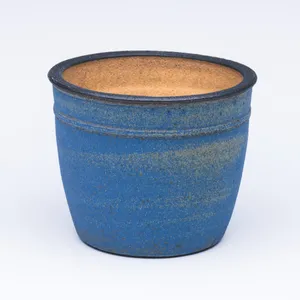 Blue Planter, Stoneware Cone 10