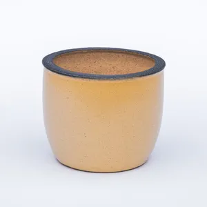 Yellow Planter, Stoneware Cone 10