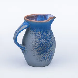 Indigo Pitcher, Stoneware Cone 10