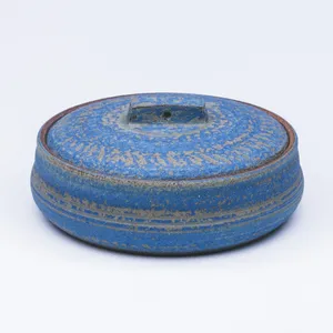 Indigo Sprouting Pot, Stoneware Cone 10