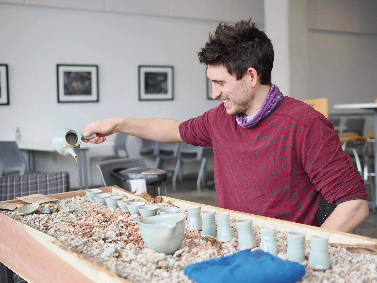 Hamish serving tea in his Devil’s Playground chun-ware