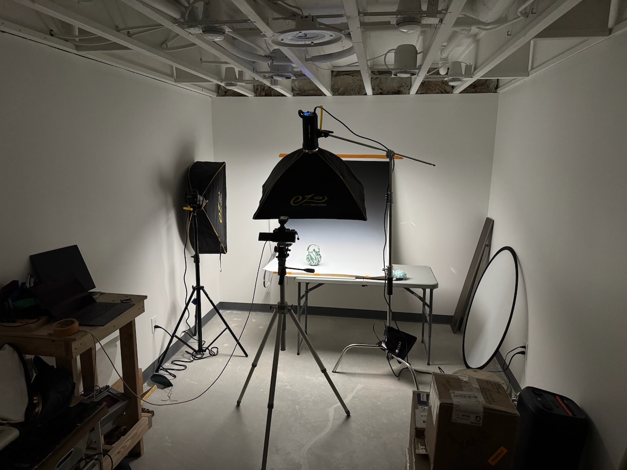 The final photography setup